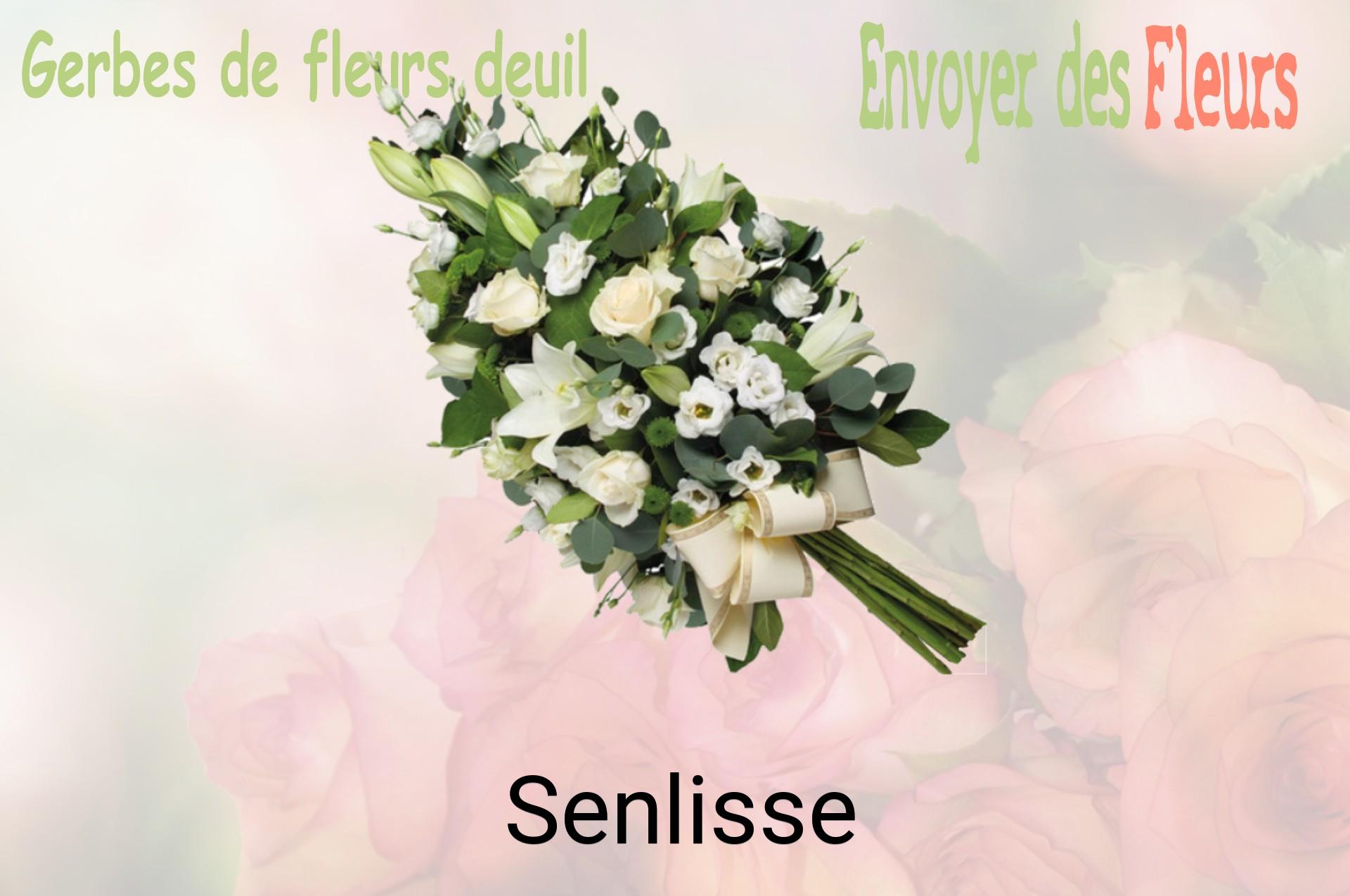 Gerbe de fleurs de deuil livrée à Senlisse